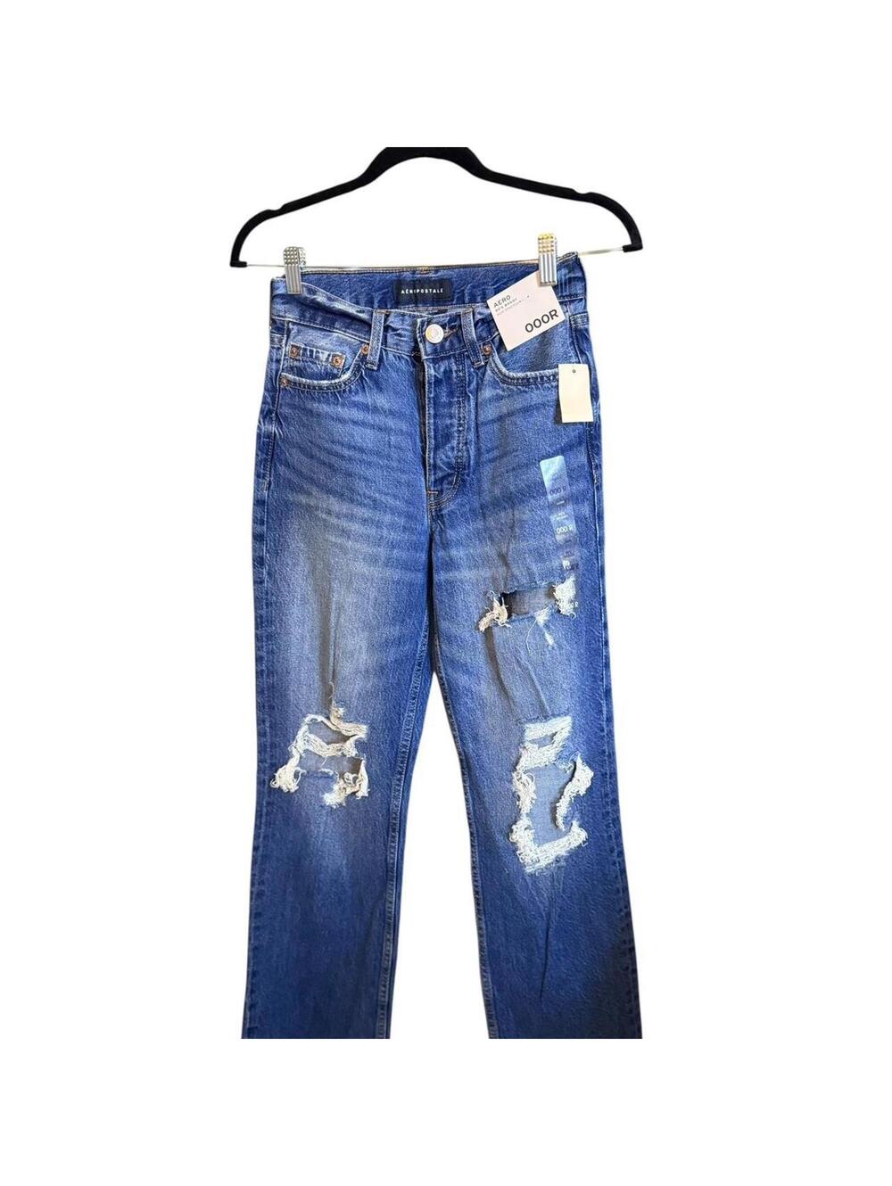 Aeropostale 90's Baggy Blue Ripped Jeans